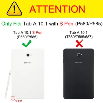 Accidentat Silicon de Protecție Caz Pentru Samsung Galaxy Tab Un A6 10.1 SM-P585 P580 cu S-Pen la Șocuri Greu Capacul din Spate +FilmPen