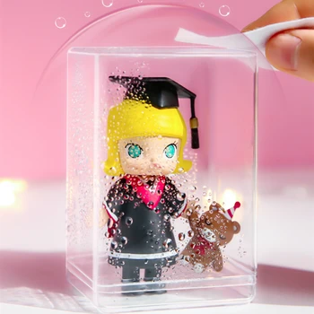 Jucarie Cutie de Depozitare Figura Anime Rack de Praf din Plastic Transparent Singur Ecran Cabinet Papusa Organizator Cadouri pentru Copil și Prieten
