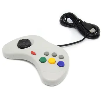 Gri Controler de jocuri Sega Saturn Stil Pc Usb Controller pentru Pc și Mac