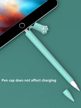 Silicon moale caz Pentru Apple Pencil 1 2 Desene animate laba de pisică Caz Compatibil Pentru iPad Tableta Touch Creion 2 Manșon de Protecție Acoperă