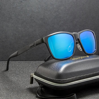 YUNSIYIXING Aluminiu Magneziu Bărbați ochelari de Soare Polarizat Epocă Pătrat Pentru Ochelari de Conducere Anti-orbire Brand de ochelari de Soare Barbati 8587