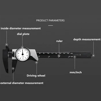 Șubler cu Vernier Dual Scară Micrometru Digital Conducător 50/150mm Electronice Digitale Șubler cu Vernier Construi prelucrarea Lemnului Instrument de Măsurare