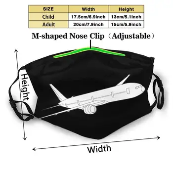 Design-Ul De Avioane Airbus, Boeing Zbor Reutilizabile Gura Masca Filtru Amuzant Rece Măști Aviație Pilot De Avion Avion Avion