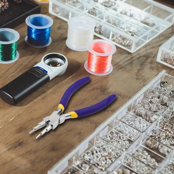 DIY Bijuterii Seturi de scule Cu Oțel Carbon Nas Rotund Clesti de Cupru Și Bijuterii de Sârmă Pentru a face bijuterii Instrumente Mixt Color F70