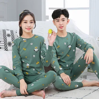 Noi Adolescent Pijamale Mâneci Lungi Din Bumbac Pijama Copii Mari Seturi De Haine Copii Baieti Pijamale Pijamale Pentru Fete Pijamale