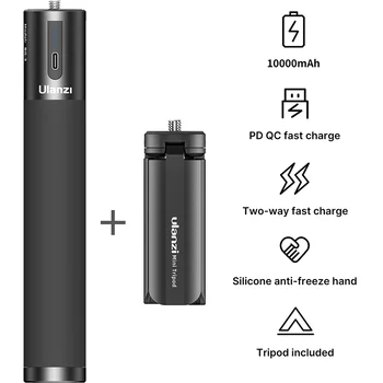 Ulanzi BG-3 10000mAh Putere de Prindere Stick pentru GoPro 9 8 7 Smartphone-SLR cu Mini Trepied 18W PD QC Încărcare Rapidă