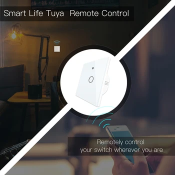1/2/3 Gasca WiFi Smart Switch RF433 Telecomanda Panou de Sticlă Comutatorul de lumini Inteligente Viața Tuya Funcționează Cu Alexa Ecou de Start Google