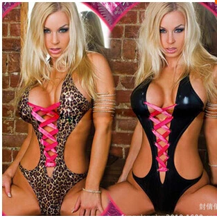 Livrare gratuita lenjerie Sexy piele de leopard bikini de costume de baie femei pol de dans îmbrăcăminte QF105
