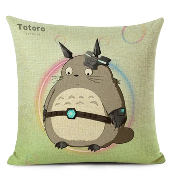 Desene Animate Totoro Decorativ Imprimat Față De Pernă Decor Acasă De Pernă Canapea Pernă Decor Acasă Lenjerie De Pernă Acoperă
