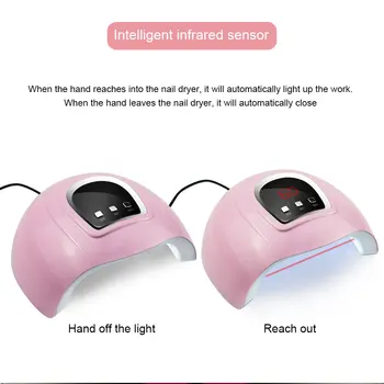 Roz UV LED Lampa de Unghii de Întărire TOATE poloneză Gel Lampa UV pentru Manichiura Pecicure Cu Display LCD de Unghii Uscator de Unghii Lampa USB