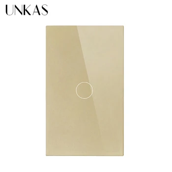 UNKAS NE-Standard Smart Switch 1 Banda 1 Modul cu Senzor Tactil Comutatorul de alimentare de Lux Cristal de Sticlă Singură Linie de Foc Întrerupător de Lumină