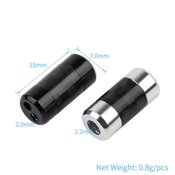 30PCS Cască Y Splitter 2/3mm Mini Fibra de Carbon Jack Audio Conector de Sârmă Cablu Adaptor HiFi Stereo Mufă pentru Căști SilverBlack
