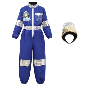 Costum de Astronaut pentru Copii Costum Spațial pentru Copii Astronaut Salopeta Joc de Rol Băieți și Fete Copii mici Halloween Cosplay Albastru