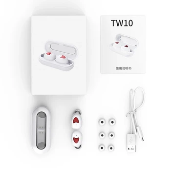 TW10 TWS Wireless Bluetooth Casti HIFI Stereo de Reducere a Zgomotului de Sport Căști Pentru Iphone, Huawei, Oppo, Xiaomi Muzica Căști