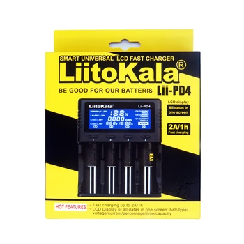 1buc LiitoKala lii-PD4 LCD de 3.7 V 18650 21700 Încărcător de baterie+4buc 3.7 V 18650 3400mAh INR18650 34B Baterii Reîncărcabile li-ion