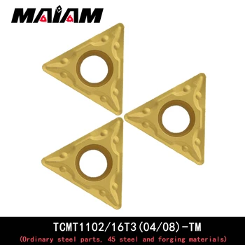 TCMT triunghiular introduce TCMT1102 TCMT110204 TCMT110208 TCMT16T3 TCMT16T304 TCMT16T308 TM Carbură de a introduce pentru piese din oțel Obișnuit