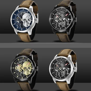În 2020, Noul PAGANI Proiectare Automată Bărbați Ceas Tourbillon Craniu Ceasuri Mecanice Brand de Lux 100M rezistent la apa Pentru Bărbați ceasuri de Mînă