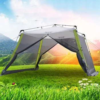 Automate de Aluminiu Ultralarge 300*300*210CM 5-8 Persoane Anti-tantari Cort de Camping Foișor Mare Adăpost de Soare