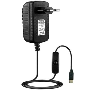 Pentru Raspberry Pi 4B Alimentare 5V 3A Tip C Adaptor de Alimentare cu Comutator ON/OFF USB-C Încărcător UE Plug
