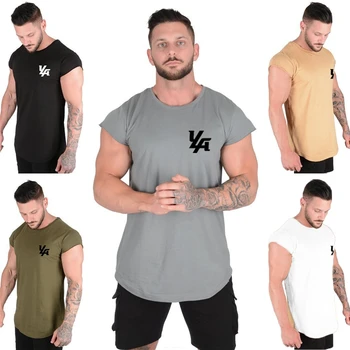 2020 Moda respirabil Bărbați Mânecă Scurtă T-Shirt Strâns de Fitness de Funcționare Camasa Slim Fit Rapidă de uscare Tricouri bumbac Tee Topuri