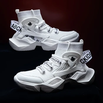 Noua Modă Plasă de Barbati Adidasi Hip-hop Talpă Groasă pantofi Sport Barbati pantofi sport Drum de Mers pe jos Pantofi cu Platforma Stil Retro Zapatillas