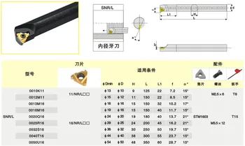 1BUC SNR0008K11 SNR0012M11 SNR0016Q11 SNR0016Q16 CNC Boring Bar Filetare Strung Thread Cutter Instrument pentru 16ER 11ER Introduce