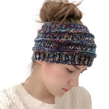 Multicolor Cald Iarna Solid Tricotat Benzi Pentru Femei Lady Lână Croșetat Hairband Pălării Largi Bandană Turban Accesorii