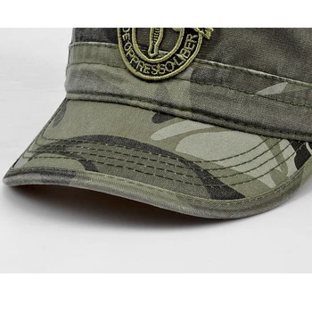 2019 Brand De Moda Bărbați Tactice Armata Camuflaj Capac Plat Pălării Pentru Femei Barbati Vara Camuflaj Armata Sepci De Baseball Reglabil