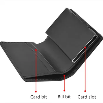Nouă bărbați scurt portofel automată pop-up aliaj de aluminiu card holder anti-furt rfid perie anti-magnetic, carte de titularul portofel