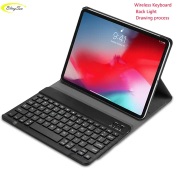 Pentru Noul iPad Pro 11 Caz Cu Bluetooth Wireless Keyboard 360 Full Capac de Protecție Smart din Piele PU Pentru iPad Pro 11 inch 2018
