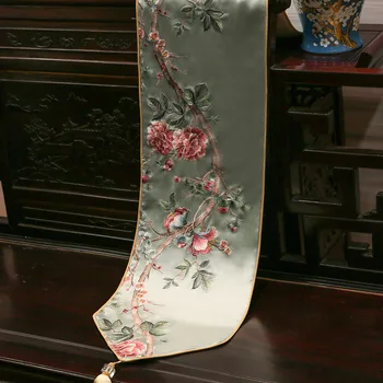 Flori de Hibiscus Broderie Alergatori de Masă de Înaltă calitate Chinez Arunca Alergatori de Masă Dulap Pantofi Decor de Masă