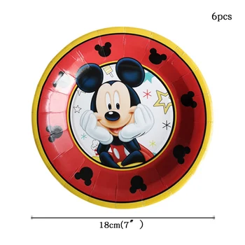 68pcs potrivit pentru 12 persoane Mickey Mouse petrecerea red Mickey party set tacamuri pentru copii petrecere de ziua consumabile decor