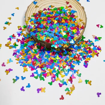 50g multi-colorate holografic mouse-ul cap-fluturasi cu sclipici confetti pentru unghii în Formă de Sclipici Holografic - Crafting - Vrac Sclipici