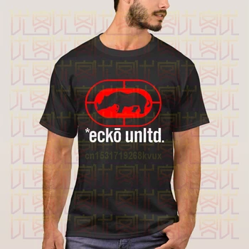 Ecko-unltd Streetwear Tricou Negru 2020 Vara Noi Bărbați cu Mânecă Scurtă Populare Tricou Topuri Uimitoare Unisex Bărbați și Femei