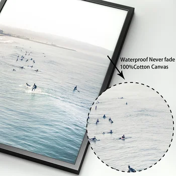 Valuri Pe Plaja De Surf Palmier Arta De Perete Panza Pictura Nordică Postere Si Printuri Poze De Perete Pentru Camera De Zi Decor Acasă