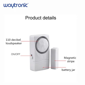 Usa Wireless Senzor Magnetic Alarmă Ușă și Fereastră Deschisă Aproape Alarmă Memento Kit pentru Supermarket Magazin Frigider