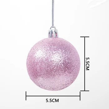 12pcs 5.5 cm Minge Pom de Crăciun Agățat Natal Petrecere Acasă Ornament de Craciun Decor de Crăciun pentru Acasă Copiii de Anul Nou Cadou
