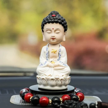 Avalokitesvara Bodhisattva Masina Decor Podoabă Ceramice Ornament Statuie A Lui Buddha De Automobile Buddha Tathagata Ksitigarbha Figurina