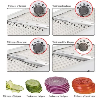 Manual Răzătoare Pentru Legume Multifuncțional Castravete De Tăiere Reglabil Lama Din Oțel Inoxidabil Gadget-Uri De Bucătărie Cuțit De Curățat Cartofi Instrumente
