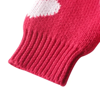 Copii Pulover Inima De Imprimare Topuri Copii Tricotate Uza Pulover Pulover Roșu Haine Pentru Copii Tricot Bottom Tricou