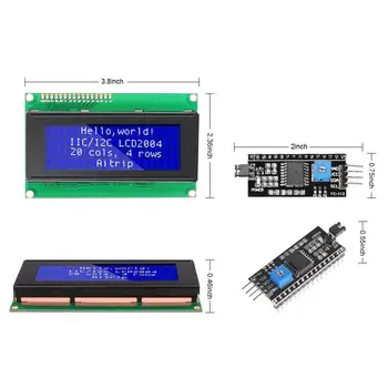 LCD2004 IIC/I2C LCD Monitor 2004 20X4 5V Caracter Iluminare din spate Albastru Ecran LCD2004 IIC I2C pentru arduino LCD display
