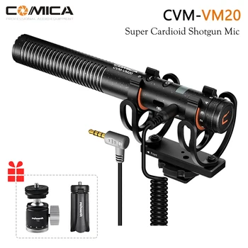Noi Comica MCV-VM20 Super-Cardioid Condensator Microfon Shotgun OLED Multi-Funcțional Mic pentru Sony Nikon Canon aparat de Fotografiat Smartphone
