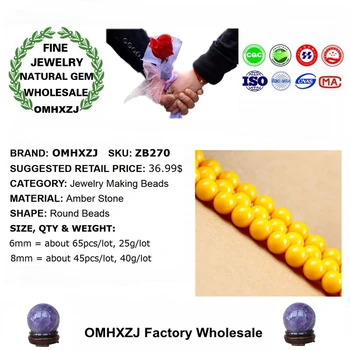 OMHXZJ en-Gros ZB270 5 8mm DIY Brățară Colier Bijuterii Accesorii Componente Naturale Piatra Fierbinte Bine Amber Piatra Margele Rotunde