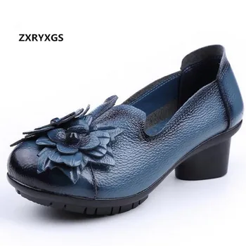 De Vânzare la CALD 2020 Nouă Primăvară Clasic Flori din Piele Pantofi de Moda pentru Femei Pantofi de Mireasa Elegante Pantofi Femei Pantofi cu Tocuri Înalte