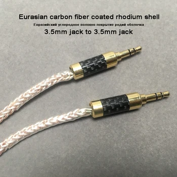 1,2 m Cablu Audio AUX de 3,5 mm tată-8 Acțiuni de 52 de nuclee 5 Argint, 2 Sârmă de Aur pentru Marile V-moda pentru Căști Difuzor Auto iPhone MP3