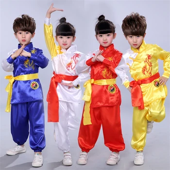 8Style Tradițională Chineză Haine Copii kung fu Wushu, Tai Chi Uniformă de Arte Marțiale Shaolin Performanță Etapă Kung fu Costume