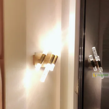 Led-uri moderne cu bule de cristal Lampă de Perete pentru sala de mese Noptiera Șampanie Aur tranșee de perete Lampă de Iluminat Baie de Lumină 110-240V