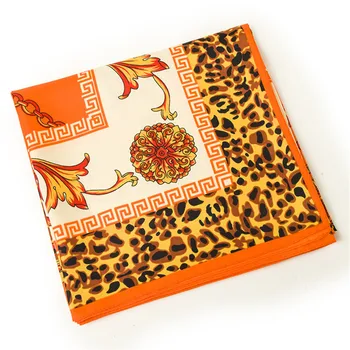 100*100cm Moda Brand de Lux Femei Eșarfă de Mătase Șaluri Mari Bufandas leopard de imprimare twill silk square șaluri și împachetări foulard
