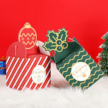 10 pc-uri de Anul Nou Xmas Cutie de Cadou de Aniversare pentru Copii Favoruri Cutie Ambalare Cutii de Bomboane Noel Navidad Consumabile Partid Ajunul Crăciunului Apple Cutii