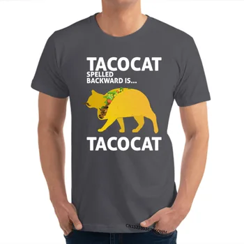 Tacocat Scris Invers Este Tacocat Taco Pisica 3D Imprimat Bumbac pentru Bărbați Camisas Topuri Tricou Personalizat Top T-shirt-uri de Înaltă Calitate